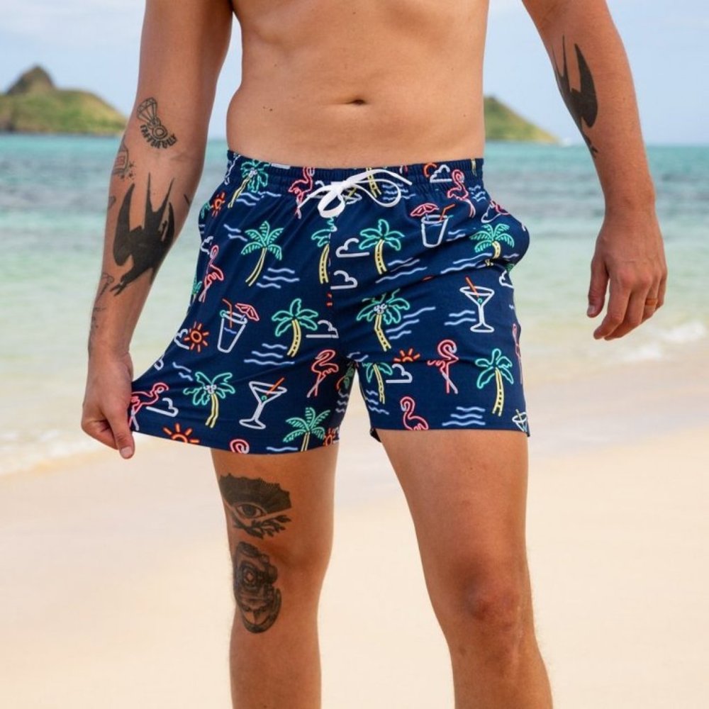 Chubbies Neon Lights Swim Trunks-XL-Never Worn